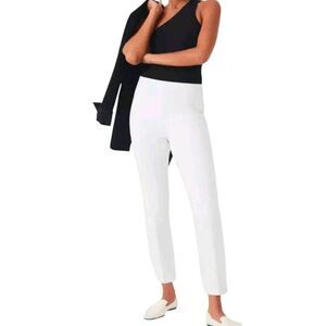 SPANX On-The-Go Slim Straight Pant In Classic White Size XS